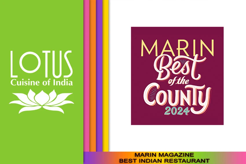 Lotus Cuisine of India - Best of the County 2024 Winners - Logo and texts.